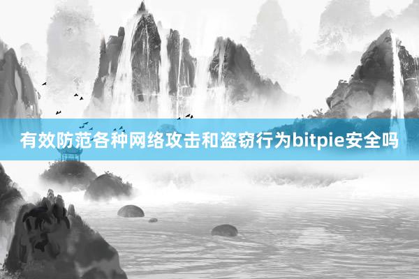 有效防范各种网络攻击和盗窃行为bitpie安全吗