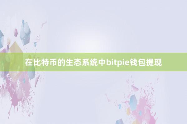 在比特币的生态系统中bitpie钱包提现