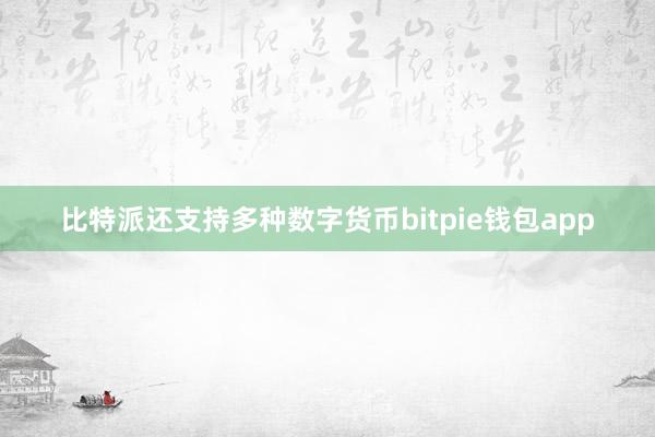 比特派还支持多种数字货币bitpie钱包app