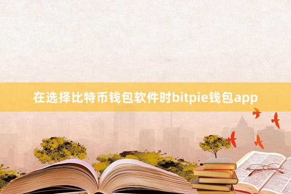 在选择比特币钱包软件时bitpie钱包app