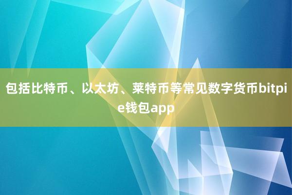 包括比特币、以太坊、莱特币等常见数字货币bitpie钱包app