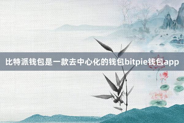 比特派钱包是一款去中心化的钱包bitpie钱包app