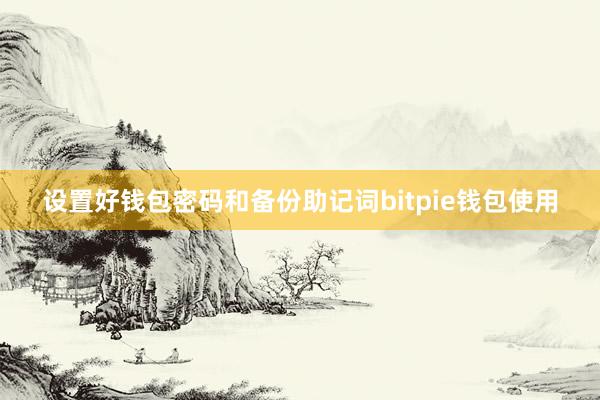 设置好钱包密码和备份助记词bitpie钱包使用