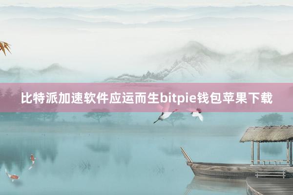 比特派加速软件应运而生bitpie钱包苹果下载