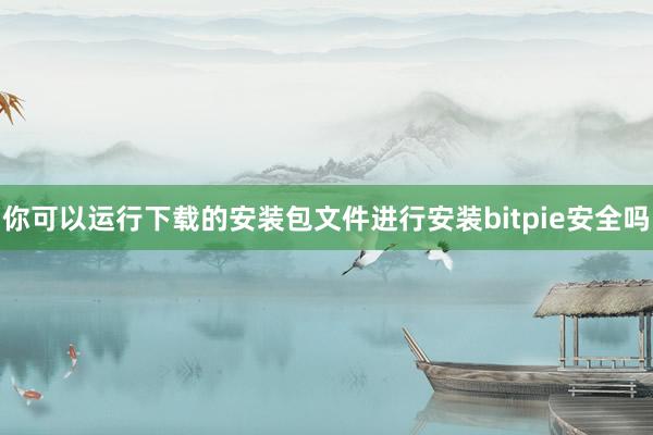 你可以运行下载的安装包文件进行安装bitpie安全吗