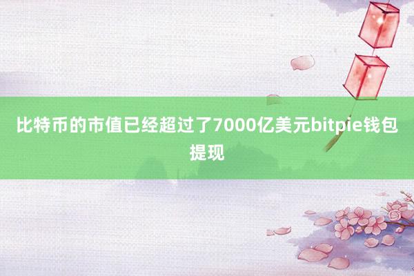 比特币的市值已经超过了7000亿美元bitpie钱包提现