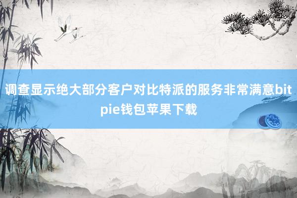 调查显示绝大部分客户对比特派的服务非常满意bitpie钱包苹果下载