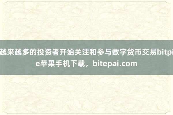 越来越多的投资者开始关注和参与数字货币交易bitpie苹果手机下载，bitepai.com