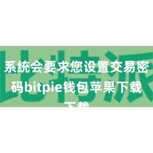 系统会要求您设置交易密码bitpie钱包苹果下载