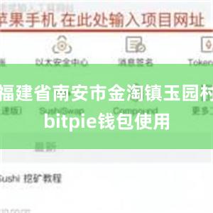 福建省南安市金淘镇玉园村bitpie钱包使用