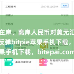 在岸、离岸人民币对美元汇率强势反弹bitpie苹果手机下载，bitepai.com