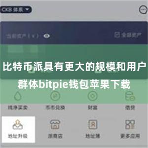 比特币派具有更大的规模和用户群体bitpie钱包苹果下载