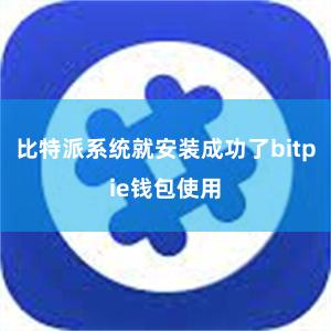 比特派系统就安装成功了bitpie钱包使用